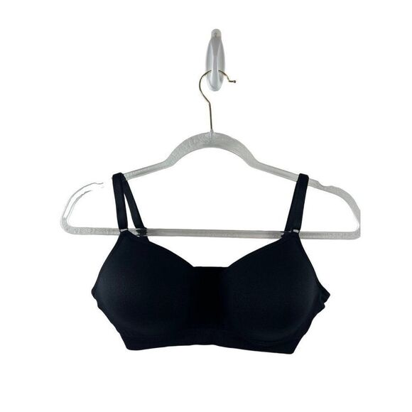 Fruit of the Loom Wireless Lightly Padded Bra Back Closure Size 34D/36C Black - Picture 1 of 6